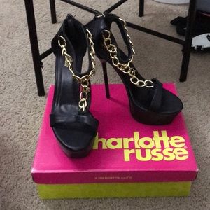 Charlotte Russe Black Afragola Heel